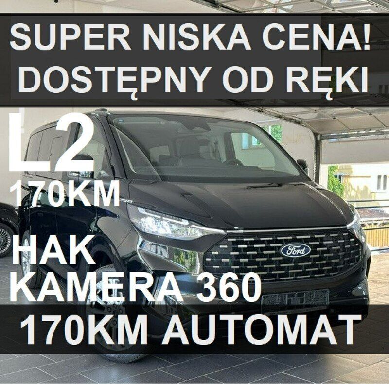 Czarny Nowe 2024 Ford Tourneo Custom Titanium Sedan/Limuzyna | 268 140 zł (Uczciwa cena) - Obraz 1/4