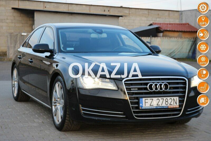 Czarny (metalik) Używany 2010 Audi A8 Comfort Sedan/Limuzyna | 49 750 zł - Obraz 1/4