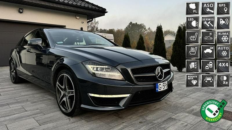 Grafitowy (metalik) Używany 2014 Mercedes CLS63 AMG AMG Sedan/Limuzyna | 179 777 zł - Obraz 1/4
