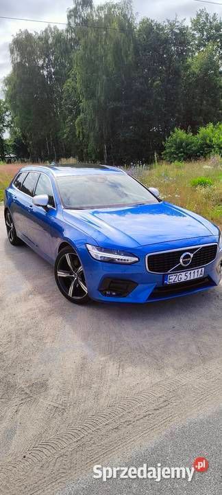 Niebieski Używany 2017 Volvo V90 R-Design Kombi | 136 900 zł (Drogi) - Obraz 1/4