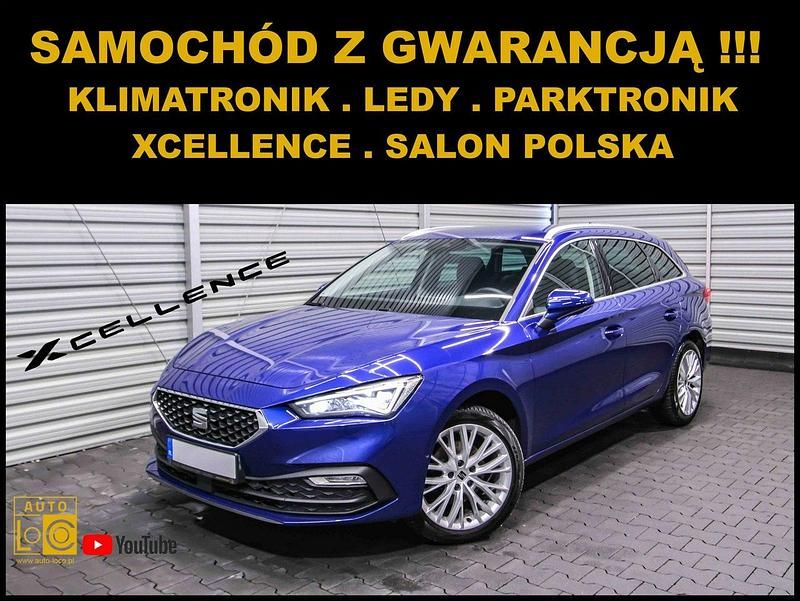 Niebieski ciemny (metalik) Używany 2021 Seat Leon Kombi | 56 910 zł (Super Cena) - Obraz 1/4