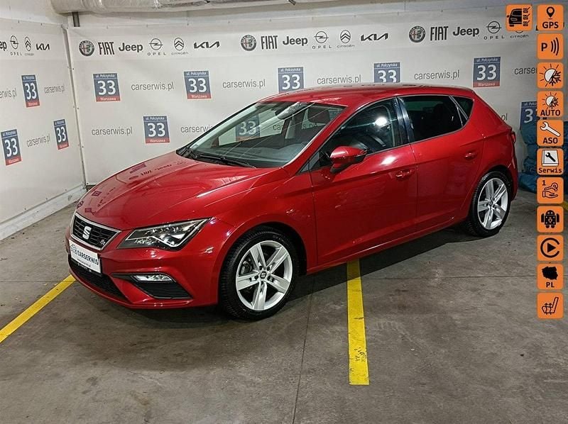 Czerwony ciemny (metalik) Używany 2019 Seat Leon Hatchback | 64 800 zł (Uczciwa cena) - Obraz 1/4