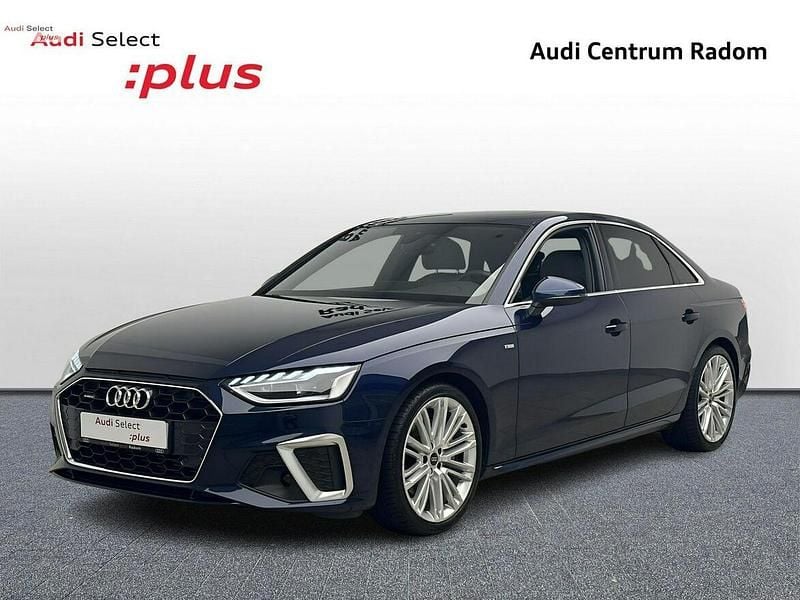 Niebieski Używany 2023 Audi A4 S-Line Sedan/Limuzyna | 174 980 zł - Obraz 1/4