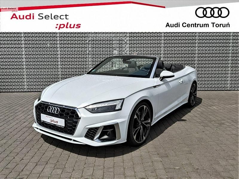 Biały Używany 2021 Audi A5 Cabriolet S-Line Kabriolet | 259 900 zł - Obraz 1/1
