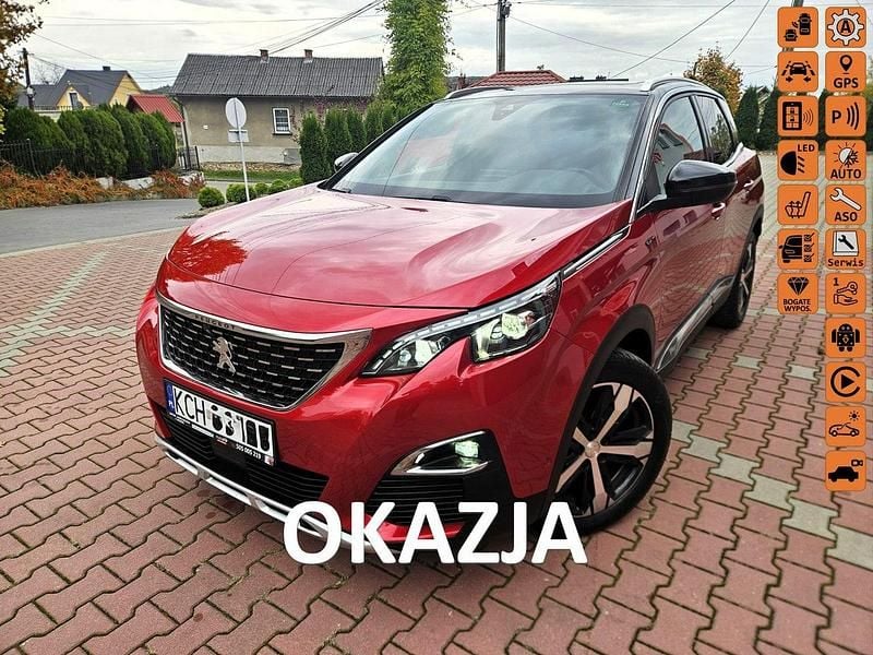 Bordowy (metalik, perła) Używany 2020 Peugeot 3008 GT-line SUV | 87 990 zł (Uczciwa cena) - Obraz 1/4
