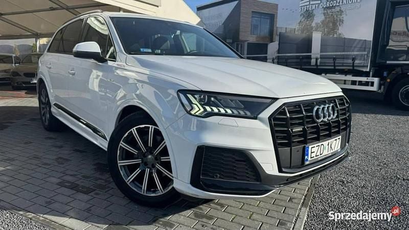 Biały Używany 2019 Audi Q7 S-Line SUV | 183 700 zł (Dość drogi) - Obraz 1/4