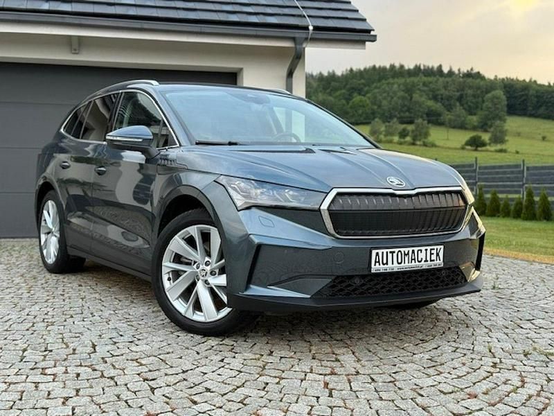 Szary Używany 2021 Skoda Enyaq iV SportLine SUV | 95 900 zł - Obraz 1/4