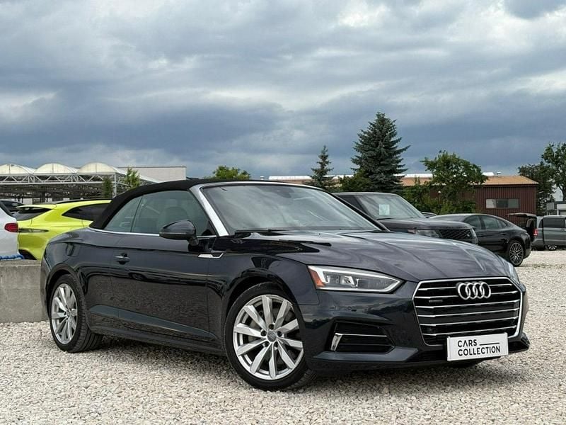 Niebieski ciemny (metalik) Używany 2018 Audi A5 Cabriolet Kabriolet | 119 900 zł - Obraz 1/4