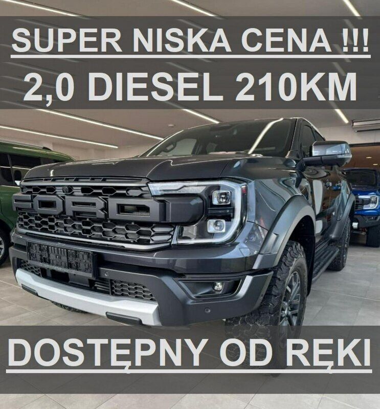 Szary Nowe 2024 Ford Ranger Raptor Pickup | 261 990 zł (Dość drogi) - Obraz 1/3