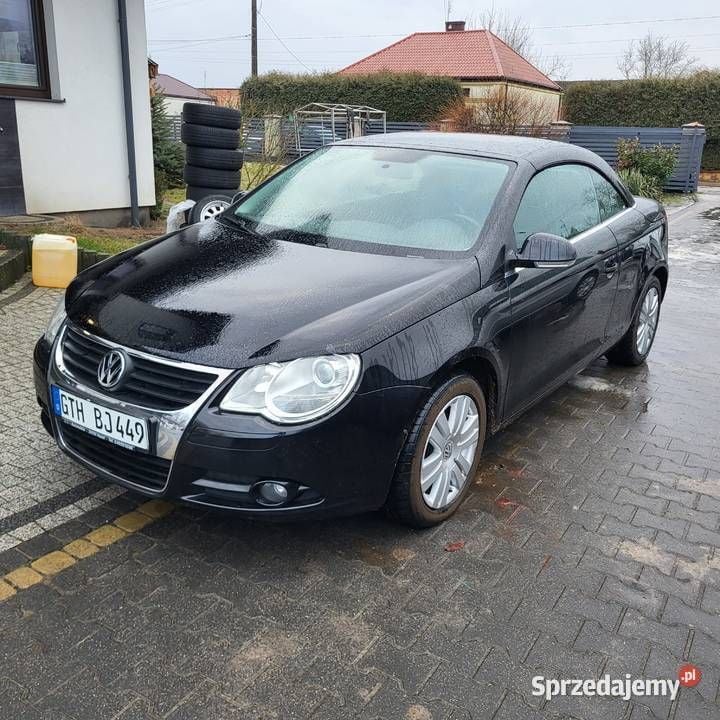 Czarny Używany 2007 VW Eos Kabriolet | 14 100 zł - Obraz 1/4