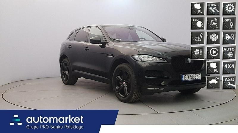 Czarny (metalik) Używany 2018 Jaguar F-Pace Portfolio SUV | 114 700 zł (Drogi) - Obraz 1/4