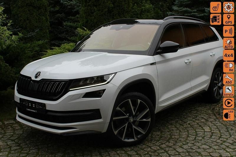 Biały Używany 2018 Skoda Kodiaq SportLine SUV | 92 800 zł (Dobra cena) - Obraz 1/4
