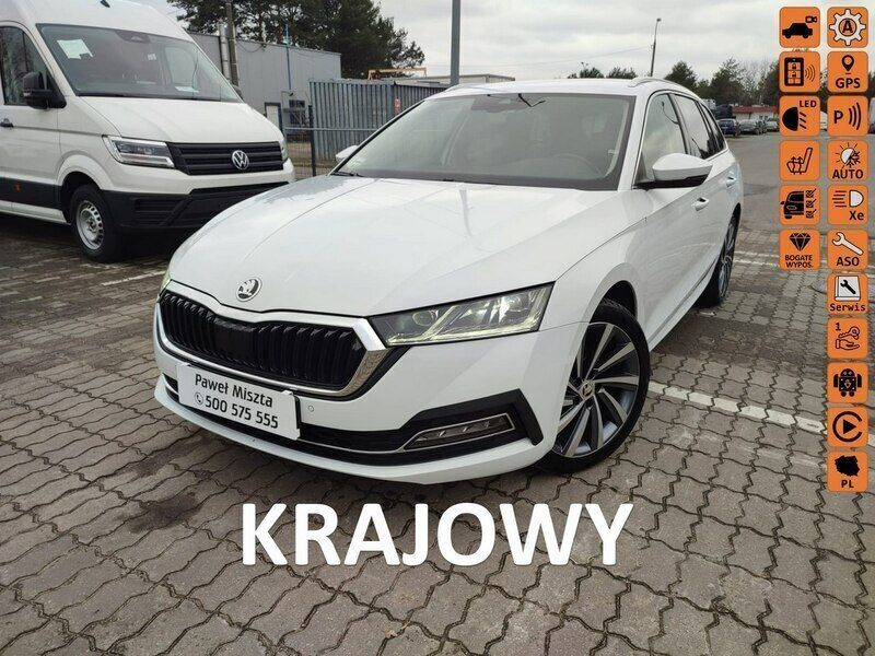 Biały (metalik) Używany 2021 Skoda Octavia Kombi | 95 900 zł (Drogi) - Obraz 1/4