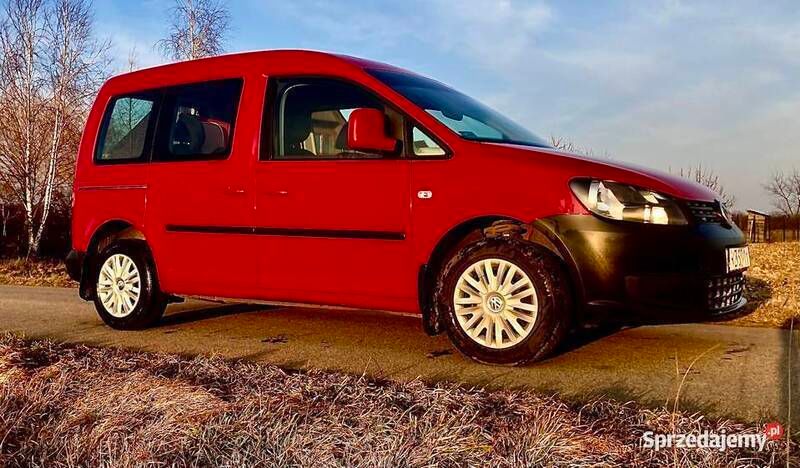 Czerwony Używany 2014 VW Caddy Minivan | 39 360 zł - Obraz 1/4