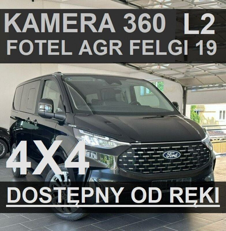 Czarny Nowe 2024 Ford Tourneo Custom Titanium Minivan | 293 970 zł (Dość drogi) - Obraz 1/4