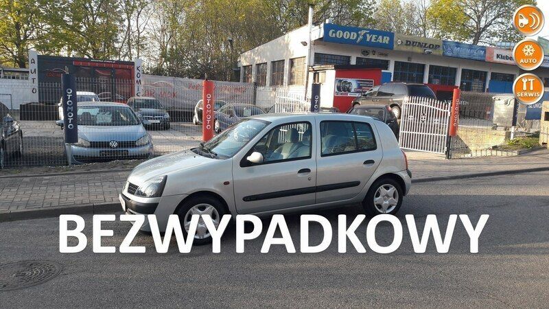 Srebrny (metalik) Używany 2001 Renault Clio II Hatchback | 6900 zł (Uczciwa cena) - Obraz 1/4