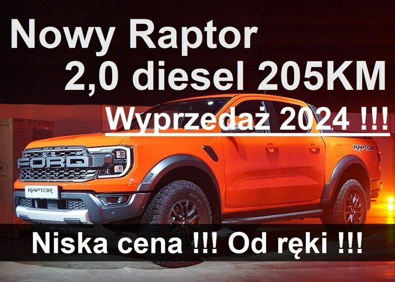 Pomarańczowy Nowe 2024 Ford Ranger Raptor Pickup | 256 332 zł (Dość drogi) - Obraz 1/4