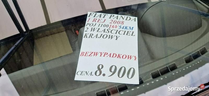 Używany Fiat Panda 54 KM (39 kW) 2007 Żółty Hatchback