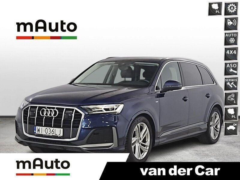 Niebieski ciemny (metalik) Używany 2022 Audi Q7 SUV | 249 900 zł - Obraz 1/4