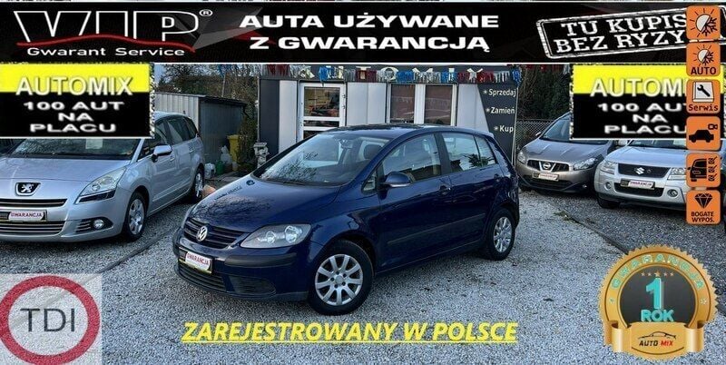 Niebieski Używany 2005 VW Golf Plus Cross Minivan | 15 900 zł (Uczciwa cena) - Obraz 1/2