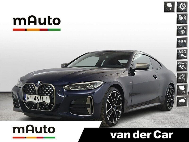 Niebieski ciemny (metalik) Używany 2021 BMW 440 Sport Line Coupe | 249 900 zł - Obraz 1/4