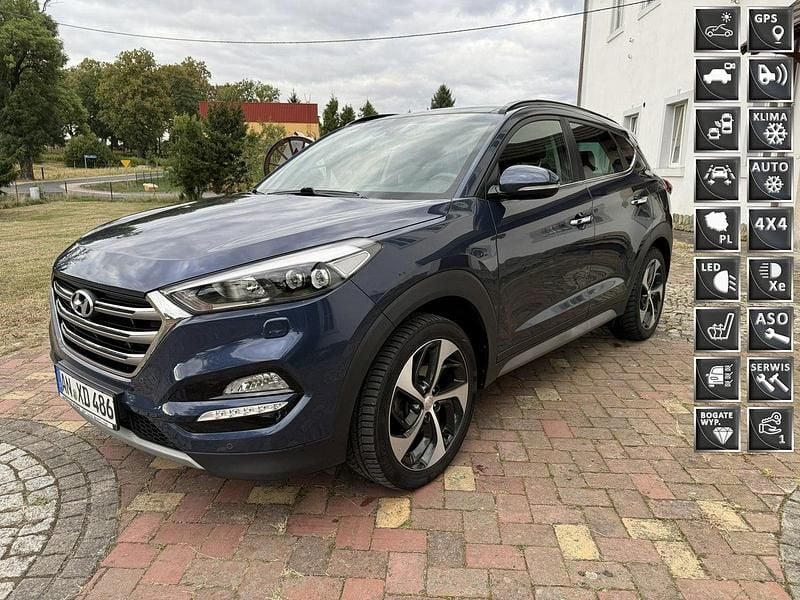 Niebieski Używany 2018 Hyundai Tucson SUV | 74 900 zł (Dobra cena) - Obraz 1/4