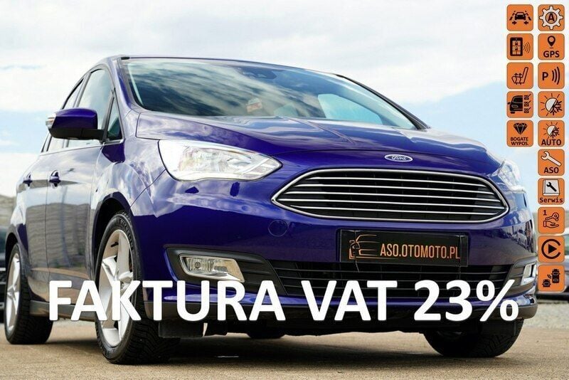 Niebieski (metalik) Używany 2019 Ford C-MAX Minivan | 50 976 zł (Uczciwa cena) - Obraz 1/4