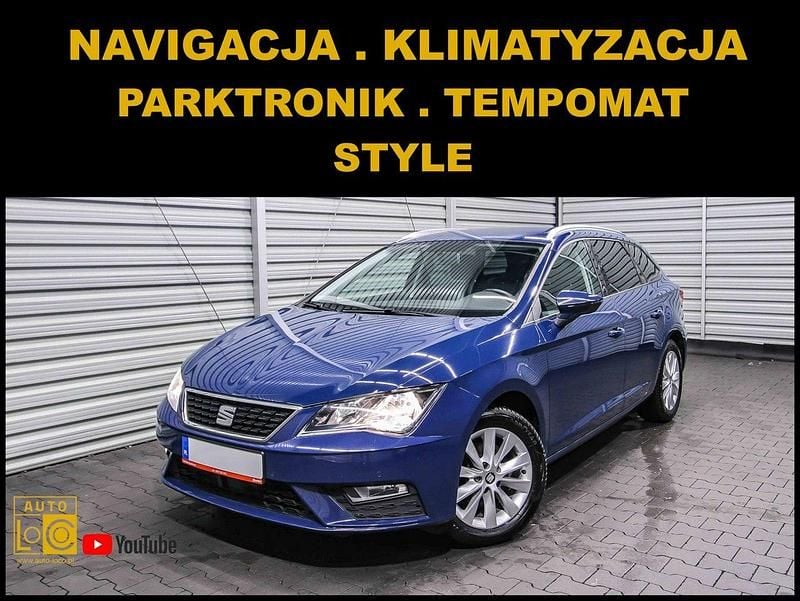 Niebieski ciemny Używany 2018 Seat Leon Kombi | 39 999 zł (Dobra cena) - Obraz 1/4