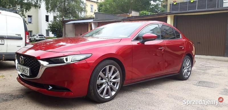 Czerwony Używany 2020 Mazda 3 Luxury Sedan/Limuzyna | 91 000 zł (Dobra cena) - Obraz 1/4