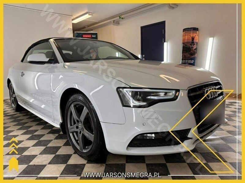 Biały Używany 2014 Audi A5 Cabriolet Kabriolet | 39 600 zł - Obraz 1/4
