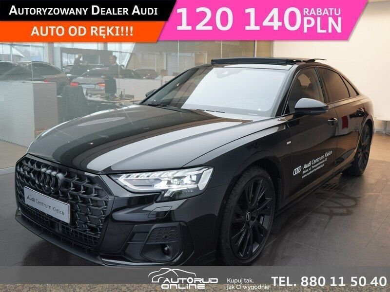 Czarny (metalik) Używany 2024 Audi A8 Sedan/Limuzyna | 619 900 zł - Obraz 1/4