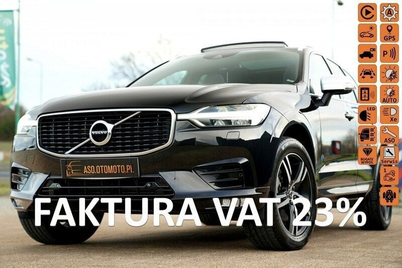 Czarny Używany 2019 Volvo XC60 R-Design SUV | 137 235 zł (Dość drogi) - Obraz 1/4