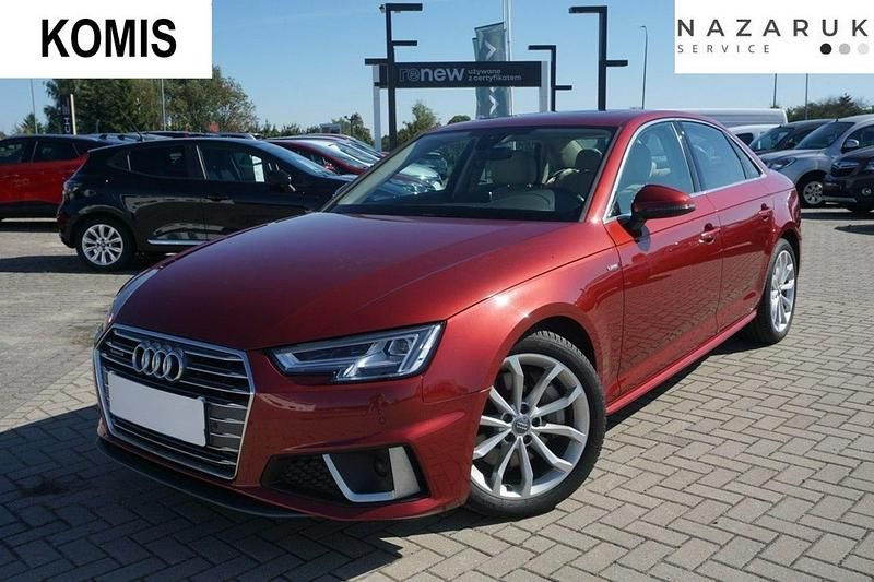 Bordowy Używany 2019 Audi A4 S-Line Sedan/Limuzyna | 89 900 zł (Uczciwa cena) - Obraz 1/4