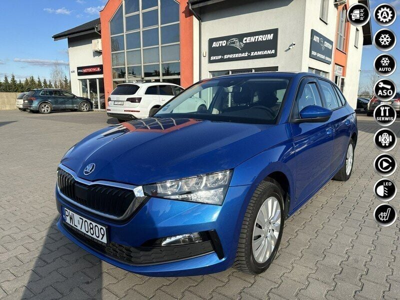 Niebieski (metalik) Używany 2020 Skoda Scala Hatchback | 52 900 zł (Dość drogi) - Obraz 1/4