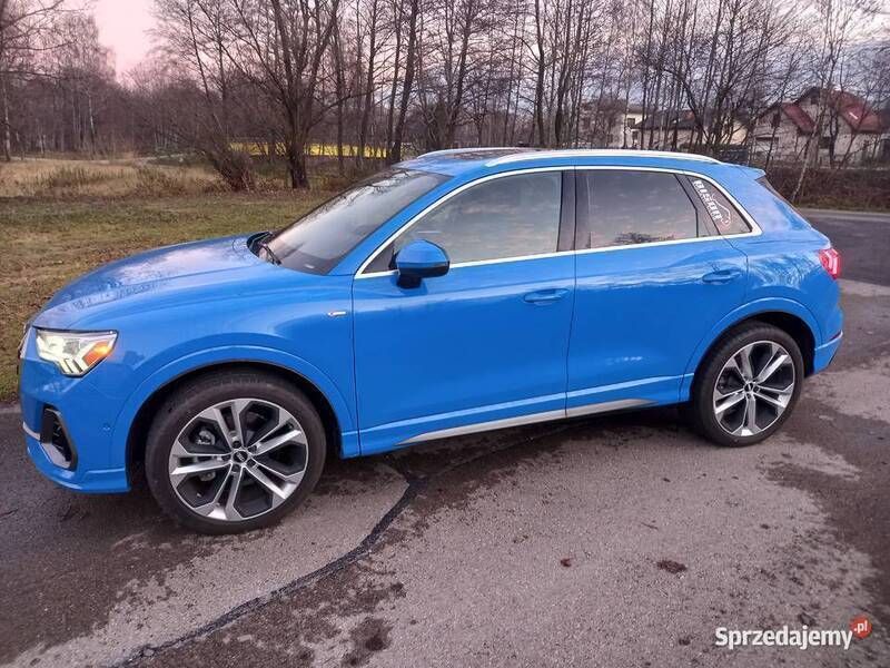 Niebieski Używany 2020 Audi Q3 S-Line SUV | 133 000 zł (Drogi) - Obraz 1/4