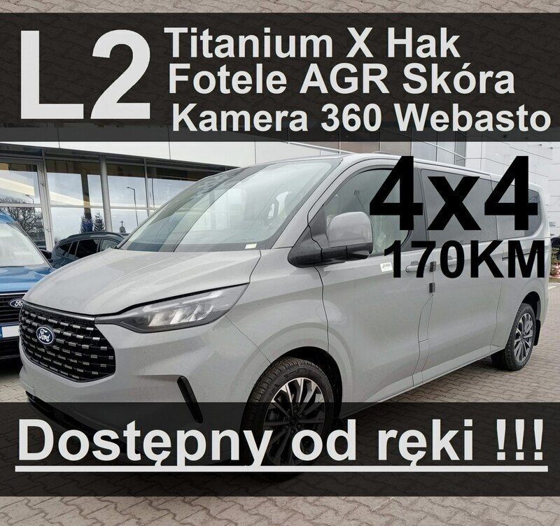Szary Nowe 2024 Ford Tourneo Custom Titanium X Minivan | 287 082 zł (Uczciwa cena) - Obraz 1/4