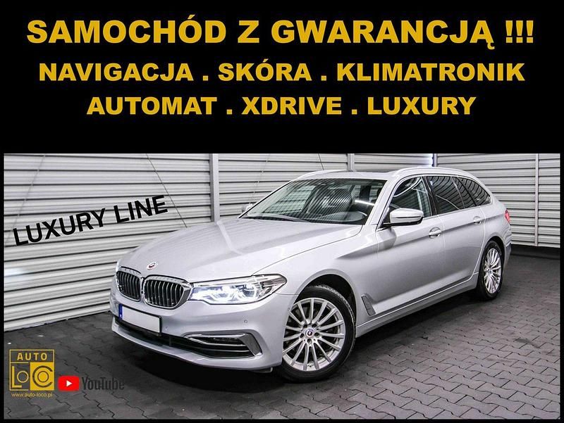 Srebrny (metalik) Używany 2019 BMW 520 Kombi | 73 170 zł - Obraz 1/4