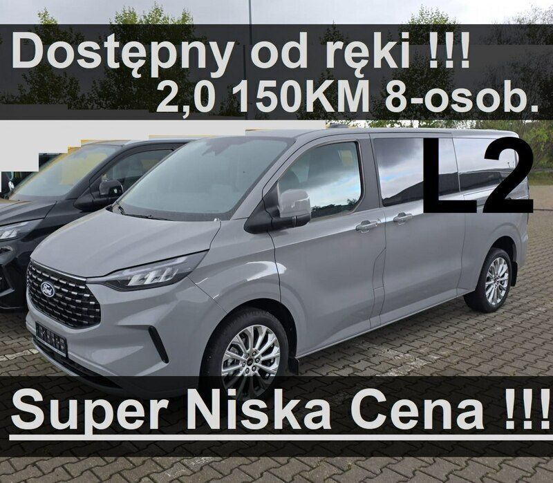 Szary (metalik) Nowe 2024 Ford Tourneo Custom Titanium Sedan/Limuzyna | 239 850 zł (Super Cena) - Obraz 1/4