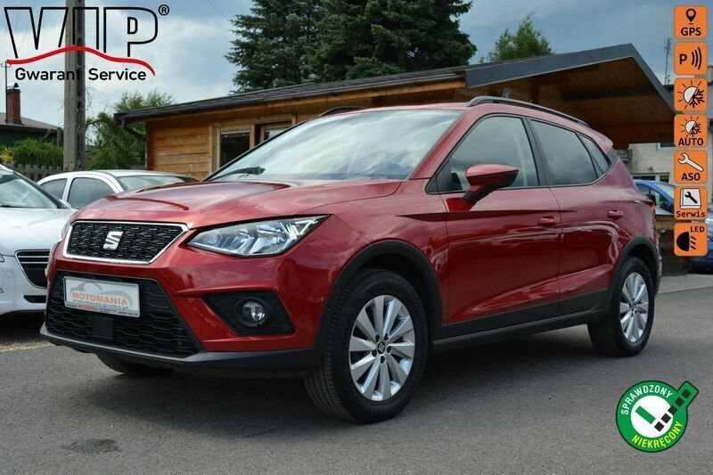 Bordowy Używany 2019 Seat Arona SUV | 52 900 zł (Uczciwa cena) - Obraz 1/4