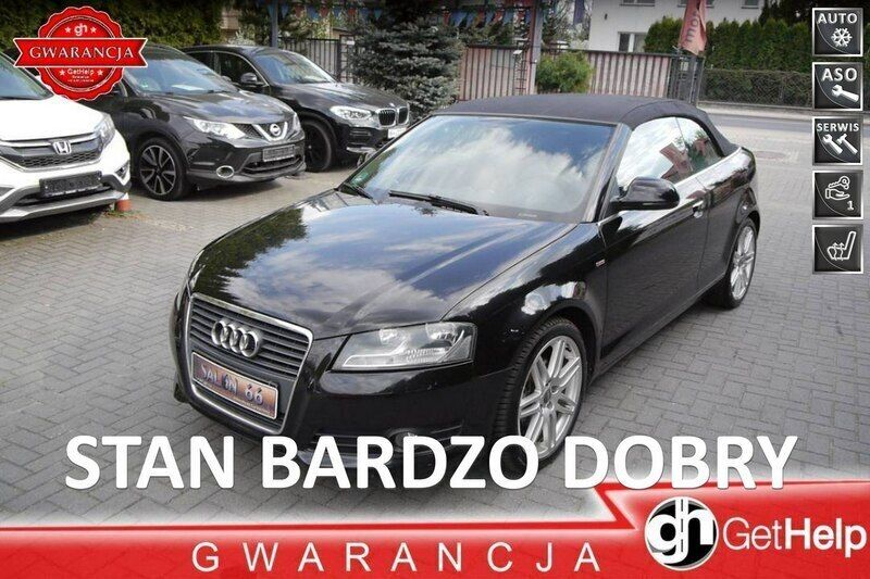 Czarny Używany 2008 Audi A3 Cabriolet Kabriolet | 22 400 zł - Obraz 1/4