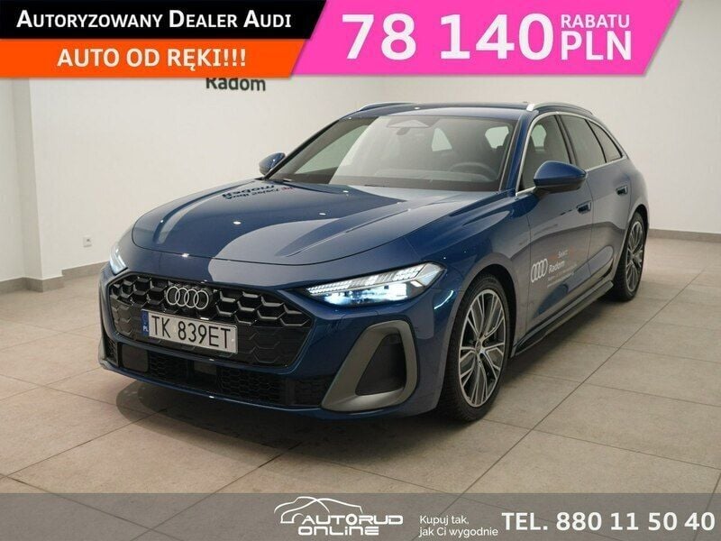 Niebieski ciemny (metalik) Używany 2024 Audi A5 Coupe | 249 900 zł - Obraz 1/4