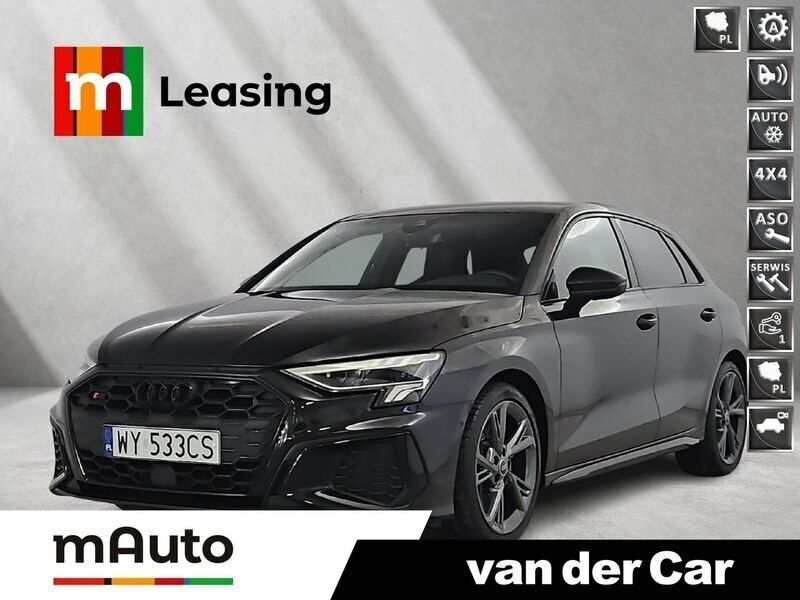 Czarny Używany 2022 Audi S3 Ambiente Hatchback | 179 900 zł (Uczciwa cena) - Obraz 1/4