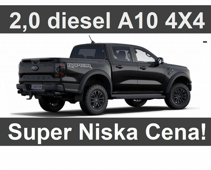 Czarny Nowe 2024 Ford Ranger Raptor Pickup | 259 407 zł (Dość drogi) - Obraz 1/4