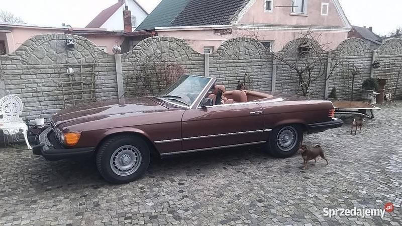 Brązowy Używany 1977 Mercedes SL450 Kabriolet | 75 000 zł - Obraz 1/4