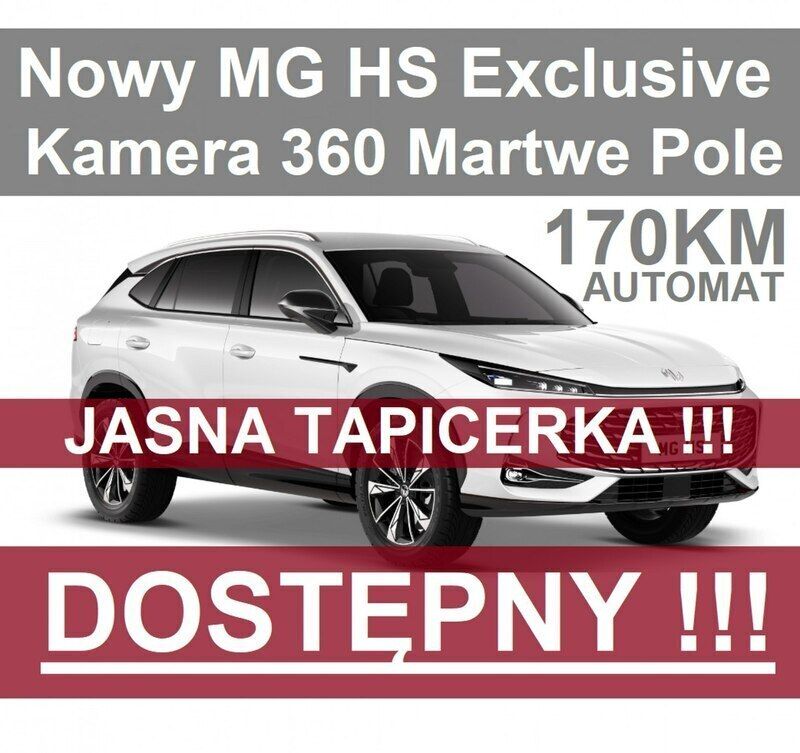 Biały Nowe 2024 MG HS Exclusive SUV | 129 900 zł - Obraz 1/4