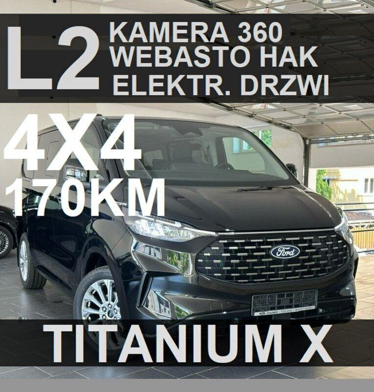 Czarny Nowe 2024 Ford Tourneo Custom Titanium X Sedan/Limuzyna | 293 847 zł (Uczciwa cena) - Obraz 1/4