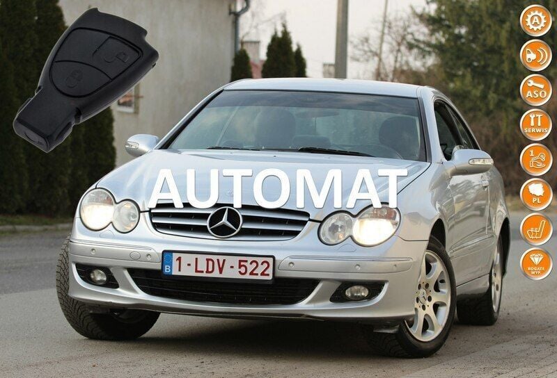 Srebrny Używany 2006 Mercedes CLK220 Elegance Coupe | 16 699 zł - Obraz 1/4