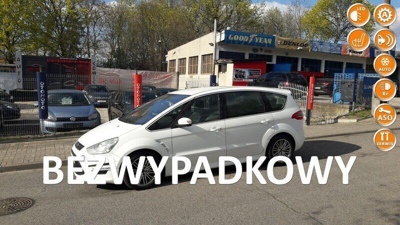 Biały Używany 2013 Ford S-MAX S Minivan | 43 999 zł (Drogi) - Obraz 1/4