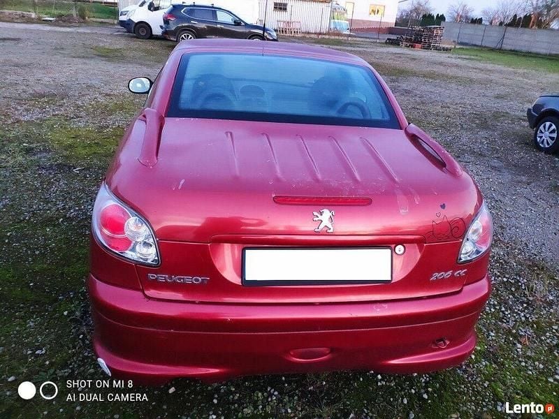 Czerwony Używany 2002 Peugeot 206 CC Kabriolet | 995 zł (Super Cena) - Obraz 1/4