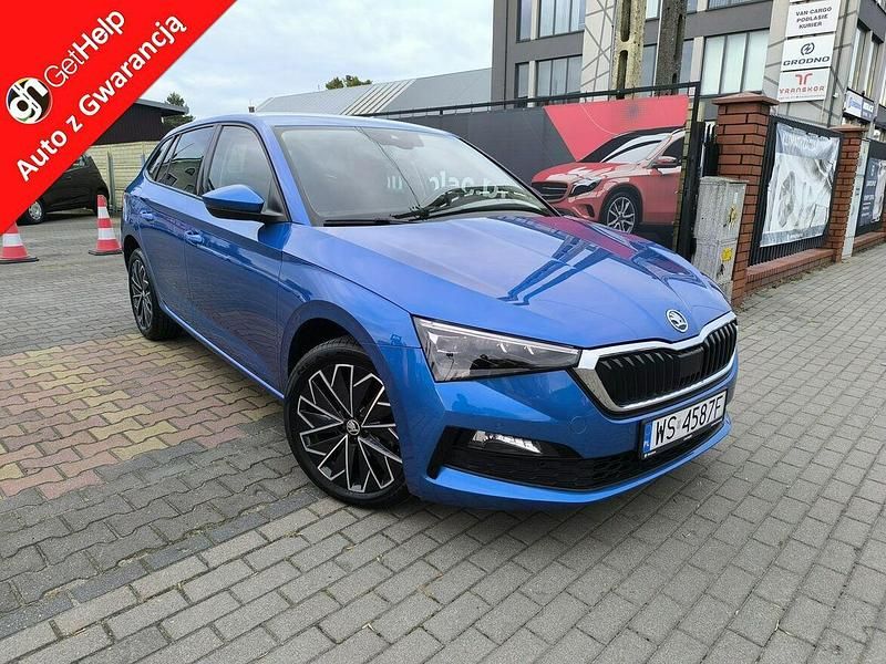 Niebieski (metalik, perła) Używany 2021 Skoda Scala Hatchback | 78 900 zł (Dość drogi) - Obraz 1/4